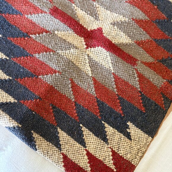 Kilim 18x18 Jute Throw Pillow Cover - Picture 3 of 7